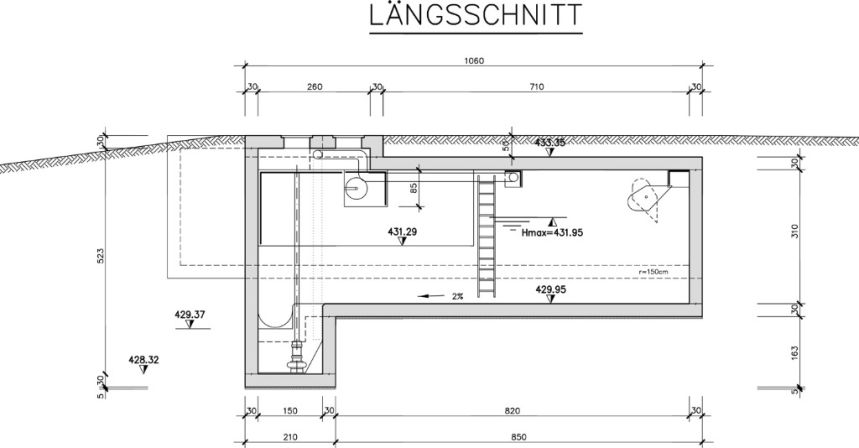 Mörigen Strandboden Längsschnitt