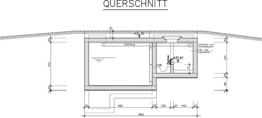 Mörigen Strandboden Querschnitt