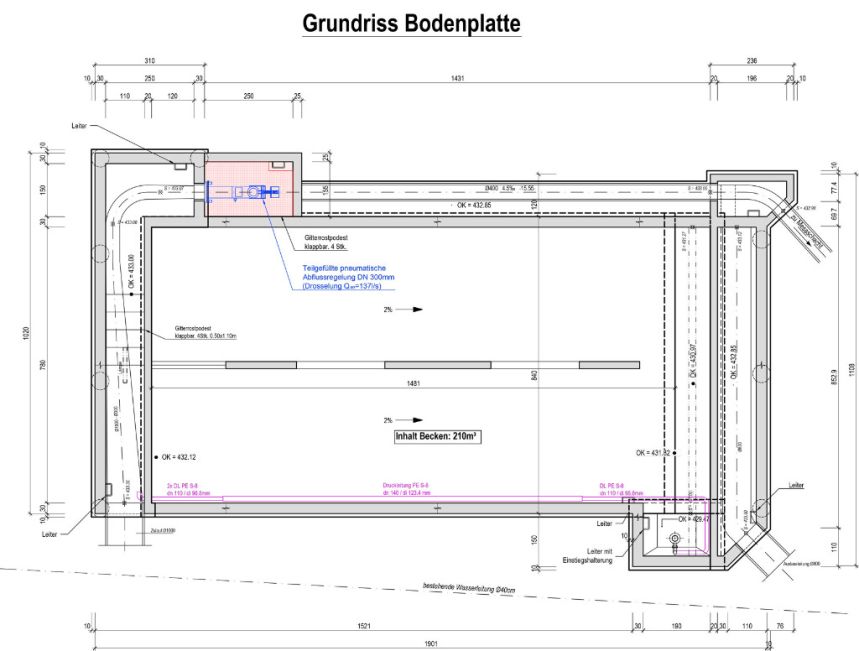 Grundriss Bodenplatte