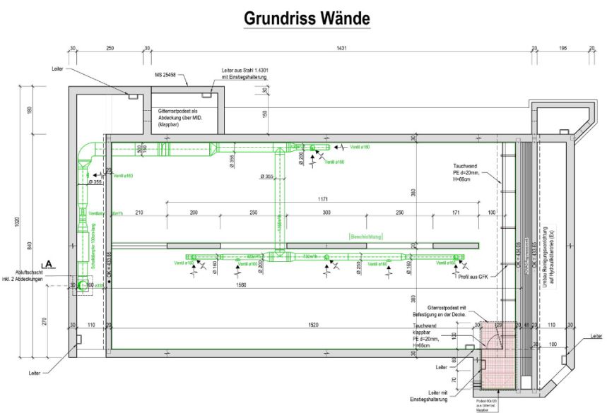Grundriss Wände